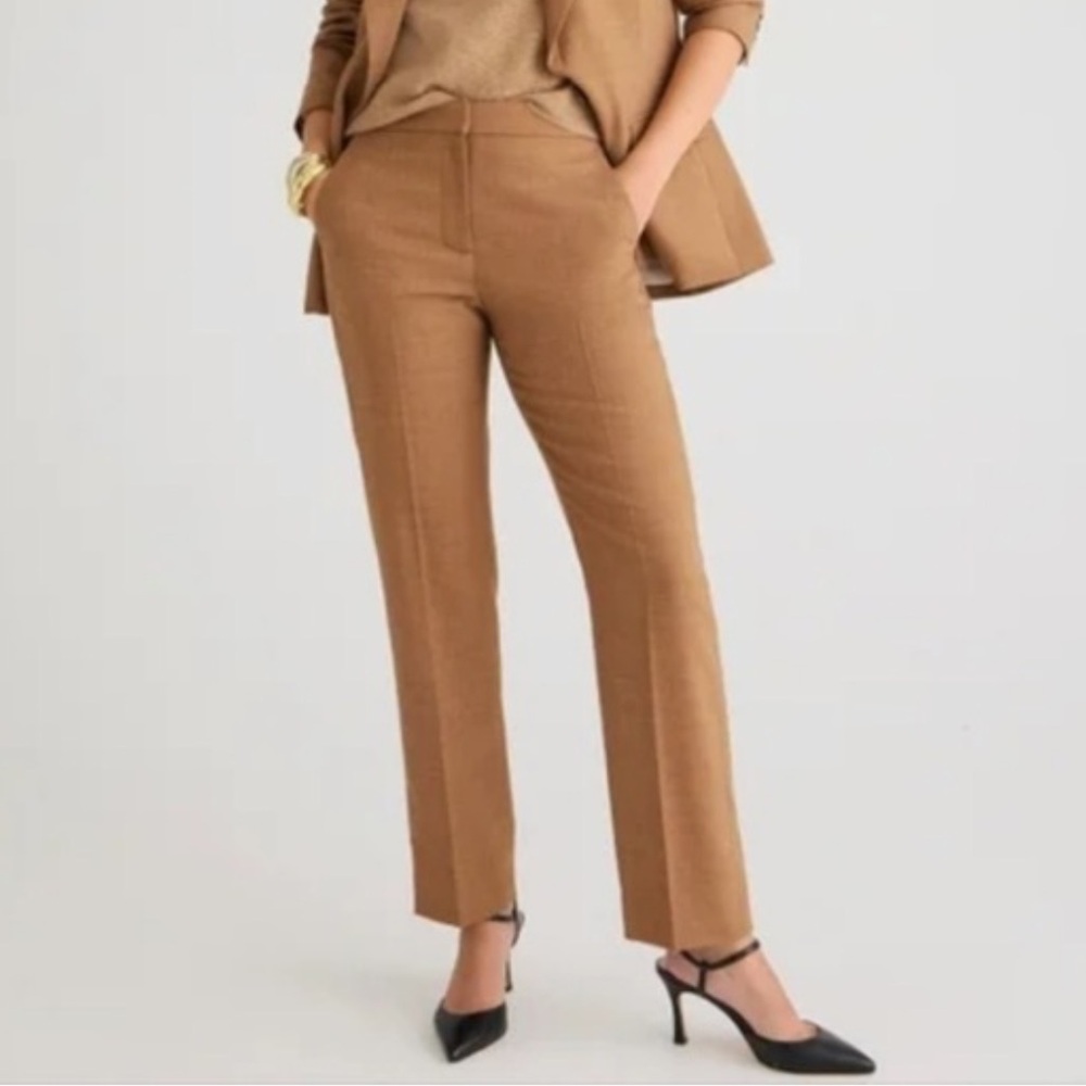J Crew Kate Italian Four Season Wool  Straight Leg Pants